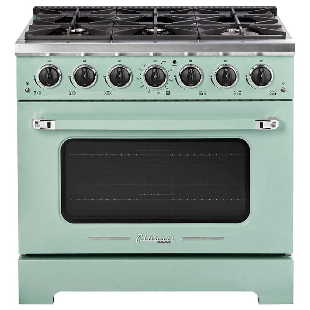 Unique Appliances Classic Retro 36" Pro Convection Gas Range in Summer Mint Green, , large
