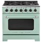 Unique Appliances Classic Retro 36" Pro Convection Gas Range in Summer Mint Green, , large