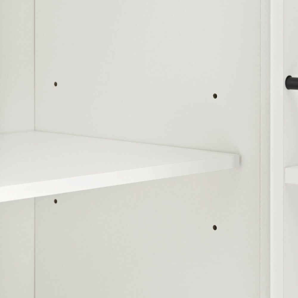 HOMLUX 52" Fluted Kitchen Island with Drop Leaf in White, , large