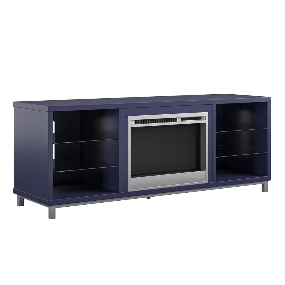 Ameriwood Home Lumina Deluxe Fireplace TV Stand in Navy, , large