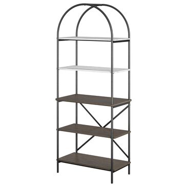 DHP Vivinne 5-Shelf Bookcase in Gray, , large