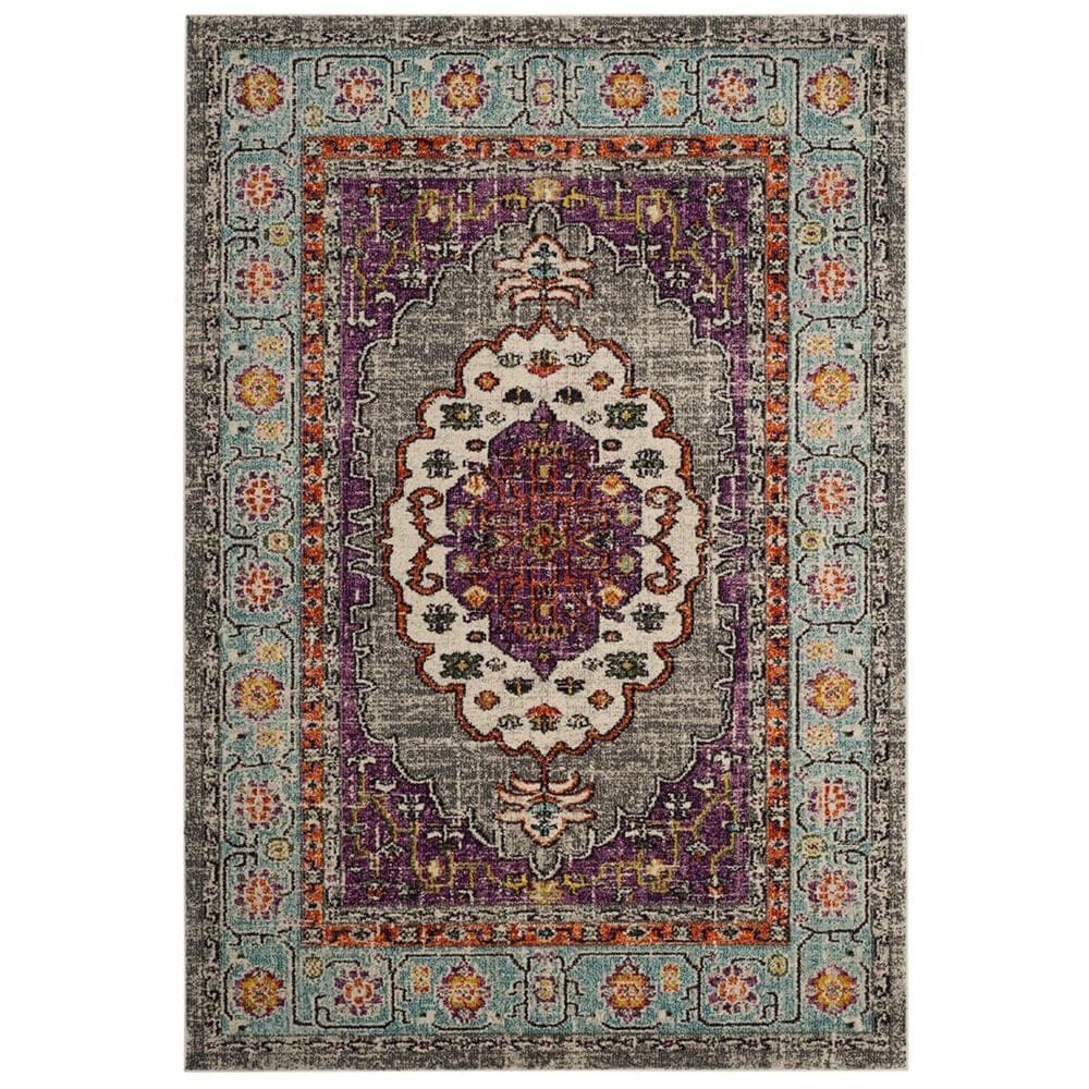 Safavieh Monaco MNC246L-3 3" x 5" Violet/Light Blue Area Rug, , large