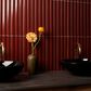 Soho Studio Accordion Ruby Red 5" x 16" Porcelain Tile, , large