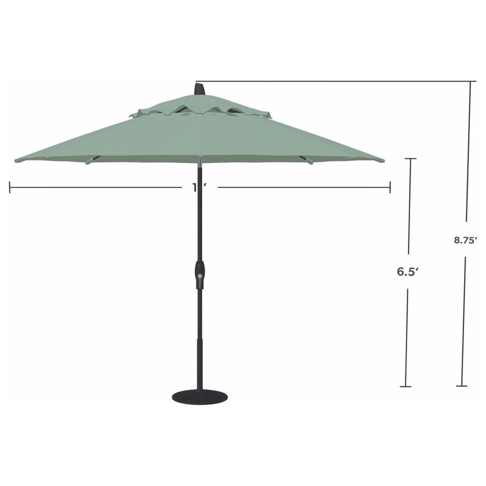 Garden Party Market 11' Octagon Auto Tilt Umbrella with Black Base in Spa, , large