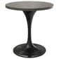 Leisuremod LeisureMod Verve Collection 27 Round Dining Table, Black Base with Dark Maple MDF Top, , large