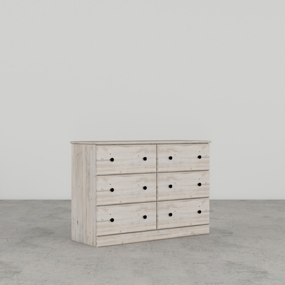 Lemoore Essentials 45" 6-Drawer Dresser Only in Frosted Pine, , large