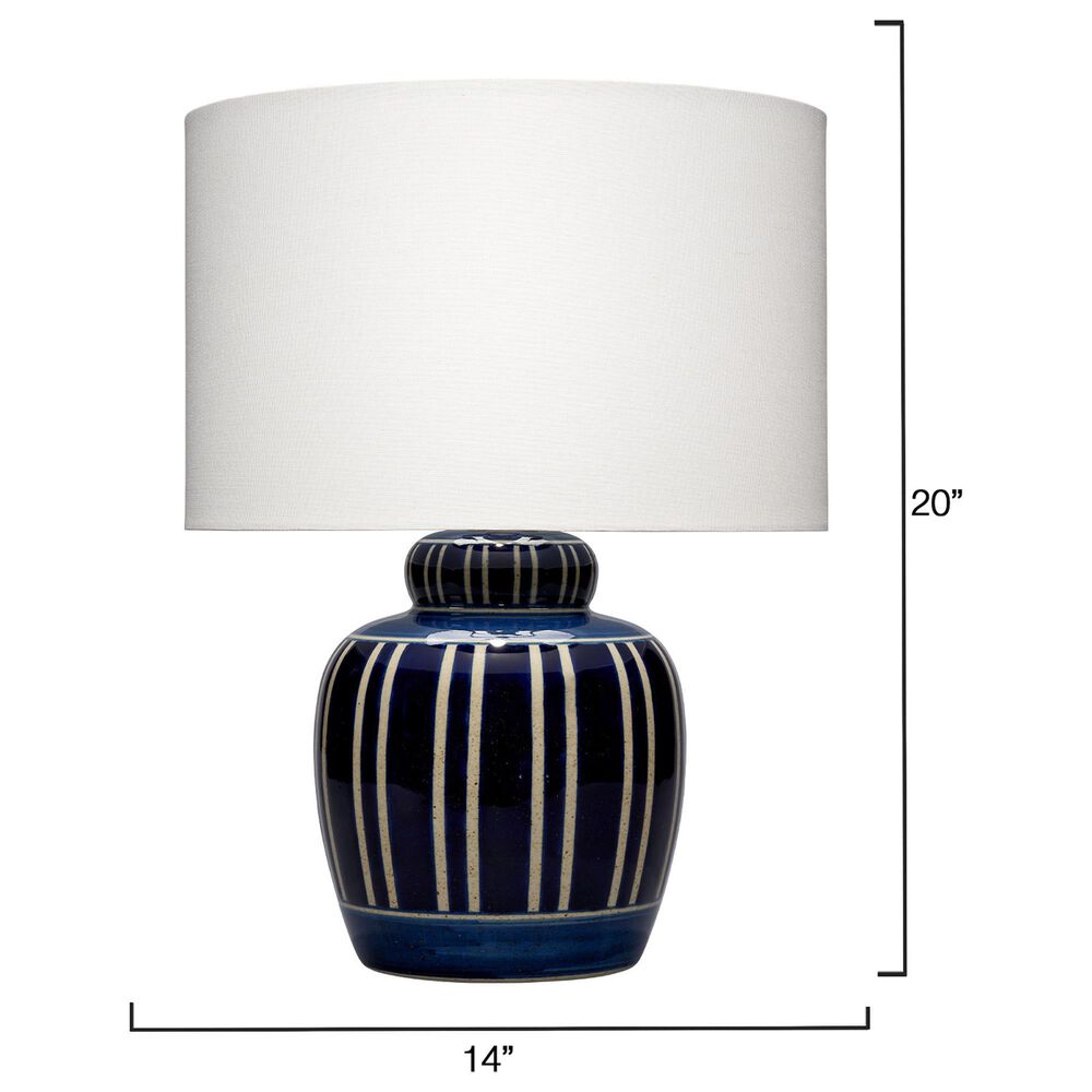 Splendor Living Colchester Table Lamp in Navy and White, , large