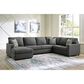 Ashley Edenfield 3-Piece Right Facing U-Shaped Sectional with Chaise in Charcoal, , large