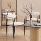 Morden Fort Modern Boucle Arm Chair with White Cushion in Black and Gold (Set of 2), , large