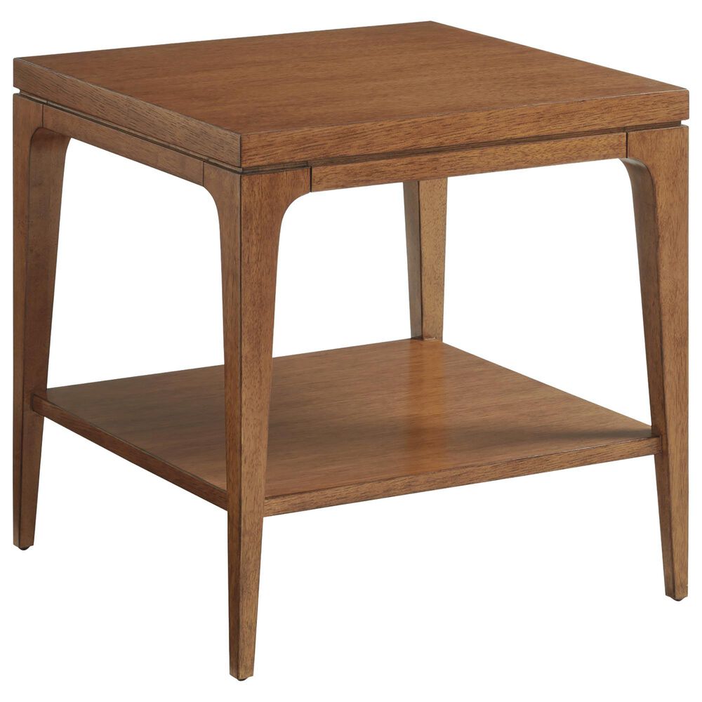 Lexington Furniture Palm Desert Kinsley Square Lamp Table in Brown, , large