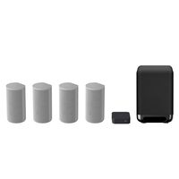 Sony 360 Spatial Sound High Performance Home Theater System in Light Pearl Grey with 300W Wireless Subwoofer in Black