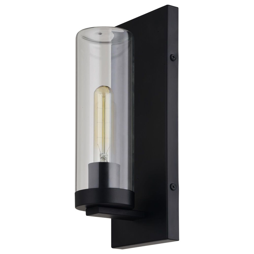 Vaxcel Grantley 1-Light Outdoor Wall Sconce in Matte Black, , large