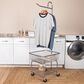 Household Essentials Rolling Laundry Cart with Basket in Silver, , large