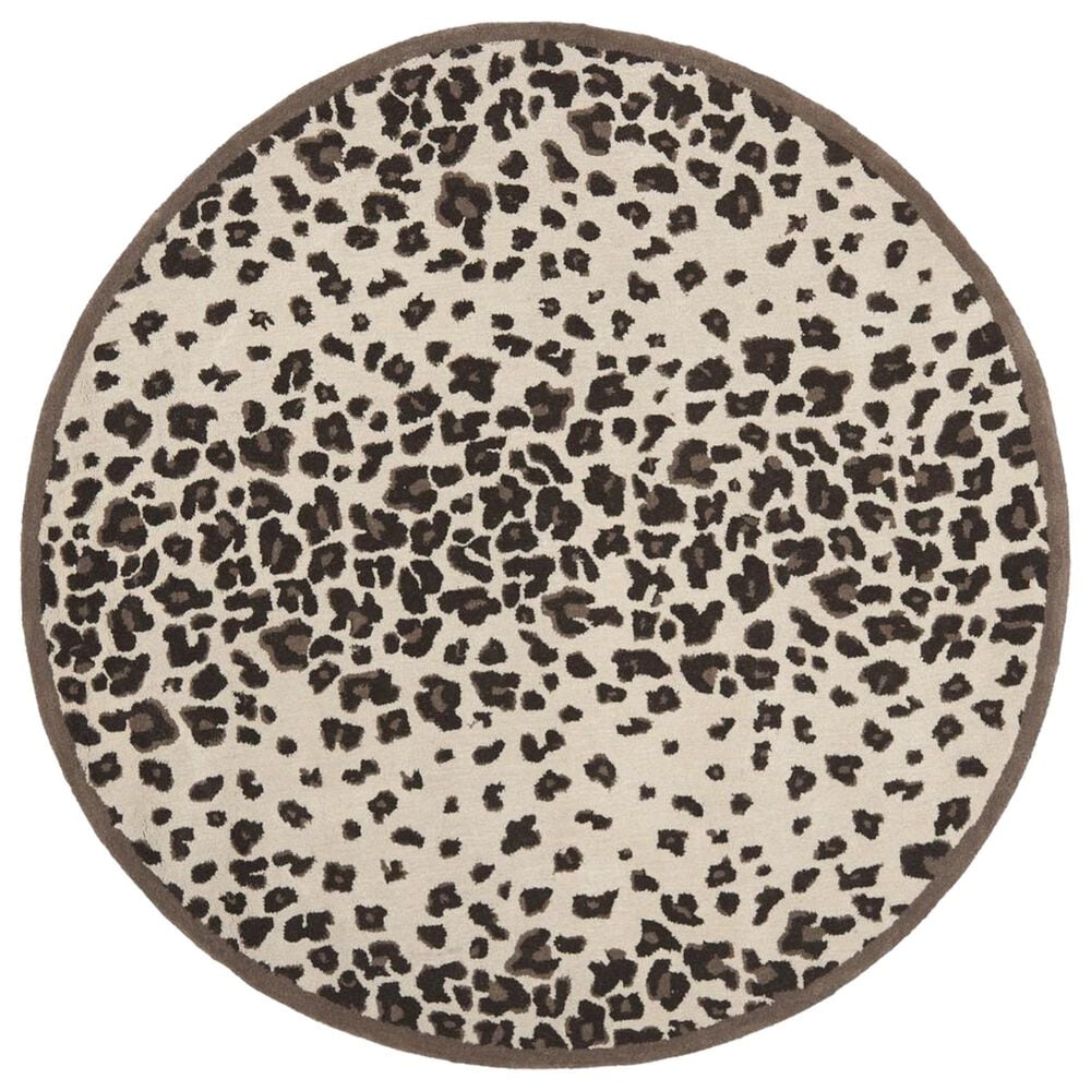 Safavieh Martha Stewart Kalahari 6" Round Sequoia Brown Area Rug, , large