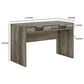 Crown Mark Rangley Writing Desk in Grey and Brown, , large