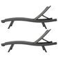 Hearth and Haven Salem PE Wicker Chaise Lounge in Grey (Set of 2), , large