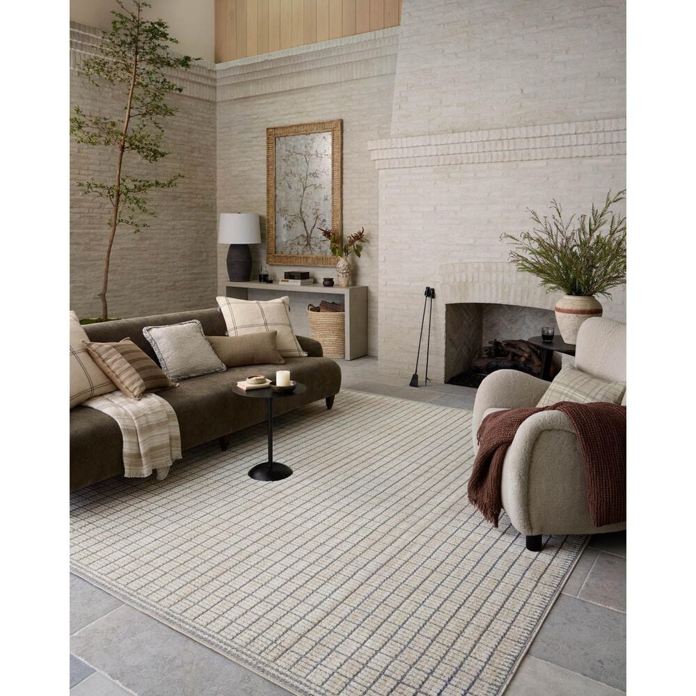 Amber Lewis x Loloi Bexley Slate and Natural 9' x 13' Area Rug, , large