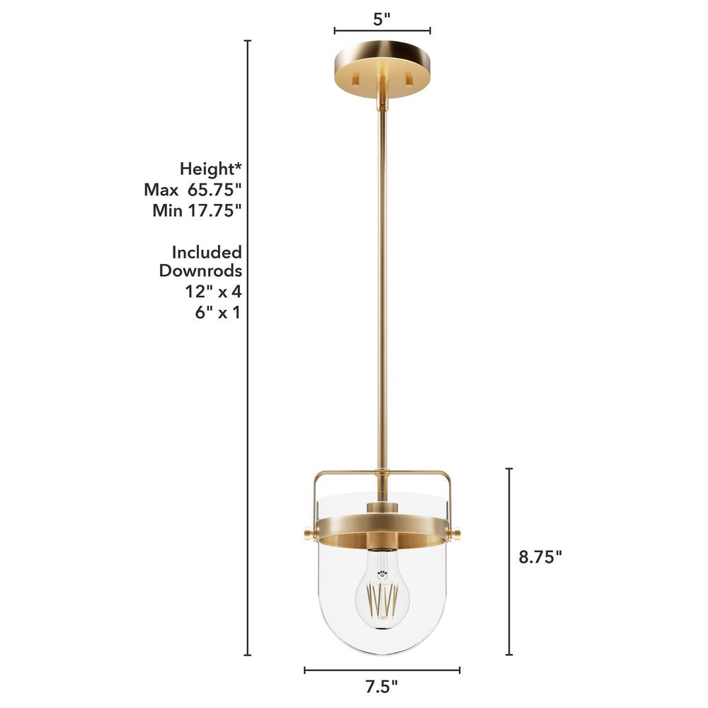 Hunter Karloff 1-Light Pendant in Alturas Gold, , large