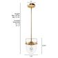 Hunter Karloff 1-Light Pendant in Alturas Gold, , large