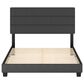 Accent Sicily Queen Upholstered Platform Bed in Black, , large