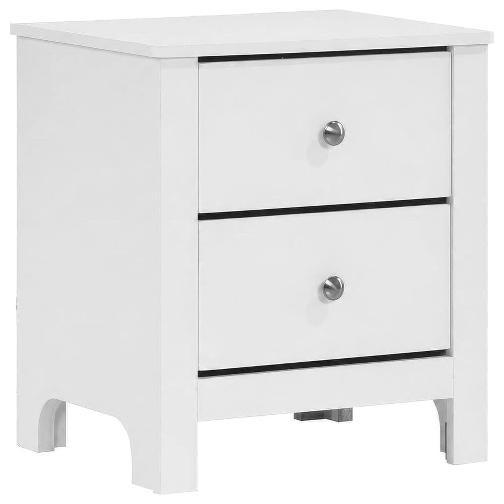 Mayberry Hill Sami 2 Drawer Nightstand in White, , large