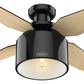 Hunter Cranbrook Low Profile 52" Ceiling Fan with Light in Gloss Black, , large
