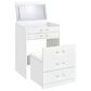 Pacific Landing Danbury 3-Drawer Makeup Vanity Set in White High Gloss, , large