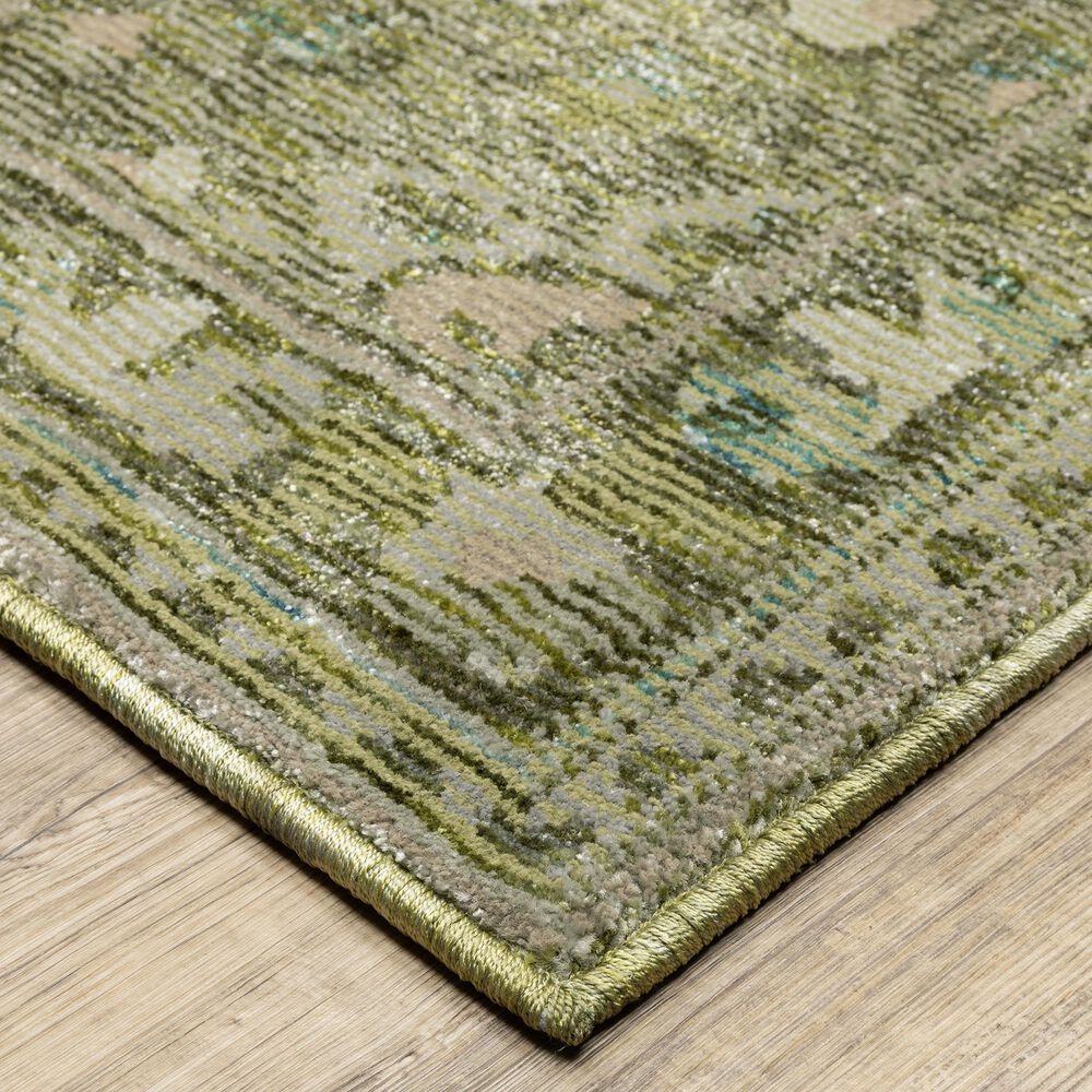 Oriental Weavers Andorra Green and Gold 2'3" x 8' Runner, , large