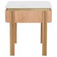 Fairfield Chair Portobello Square End Table in White, Light Brown and Brushed Brass, , large