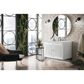 James Martin Vanities Athens 36" Single Bathroom Vanity in Glossy White with 3 cm Carrara White Marble Top and Rectangular Sink, , large