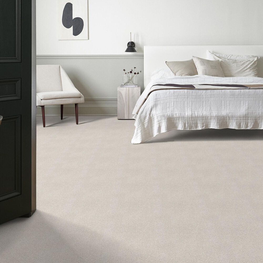 Shaw Tonal Comfort Blue Carpet in Whitewashed Frame, , large