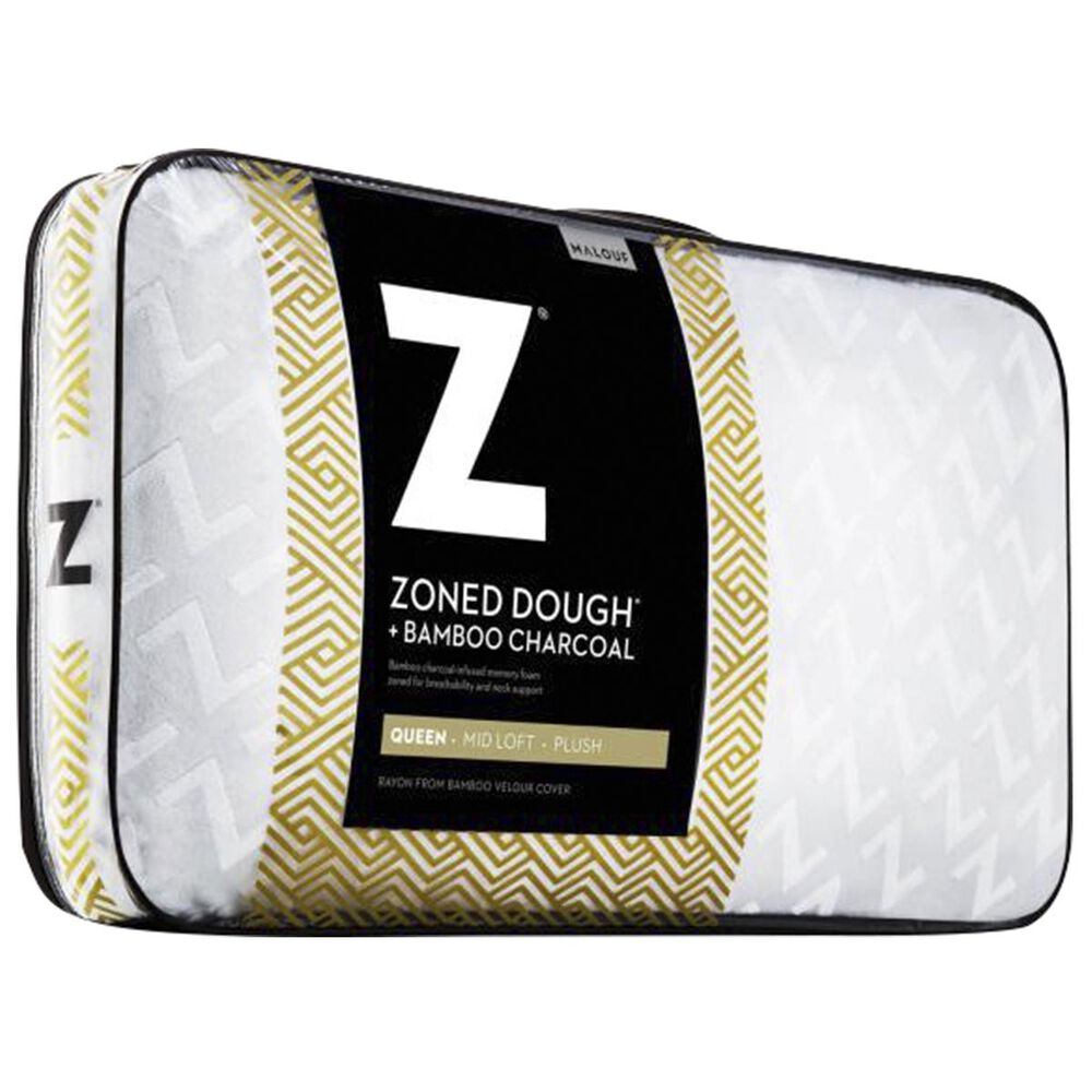 Malouf Zoned Dough Bamboo Charcoal Mid Loft Pillow Nebraska Furniture Mart
