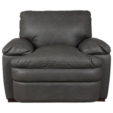 Superb Leather Leather Accent Chair in Osolo Dark Grey, , large