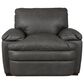 Superb Leather Leather Accent Chair in Osolo Dark Grey, , large
