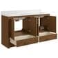 37B Lucerne 60" Double Bathroom Vanity in Dark Maplewood with Marble Top and Backsplash, , large