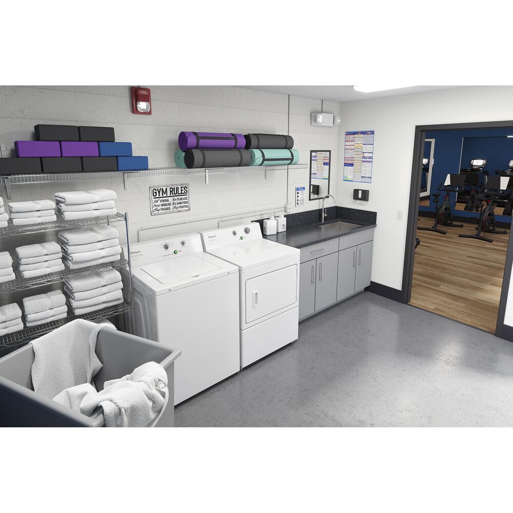 Whirlpool 7.4 Cu. Ft. Commercial Gas Super-Capacity Dryer in White, , large