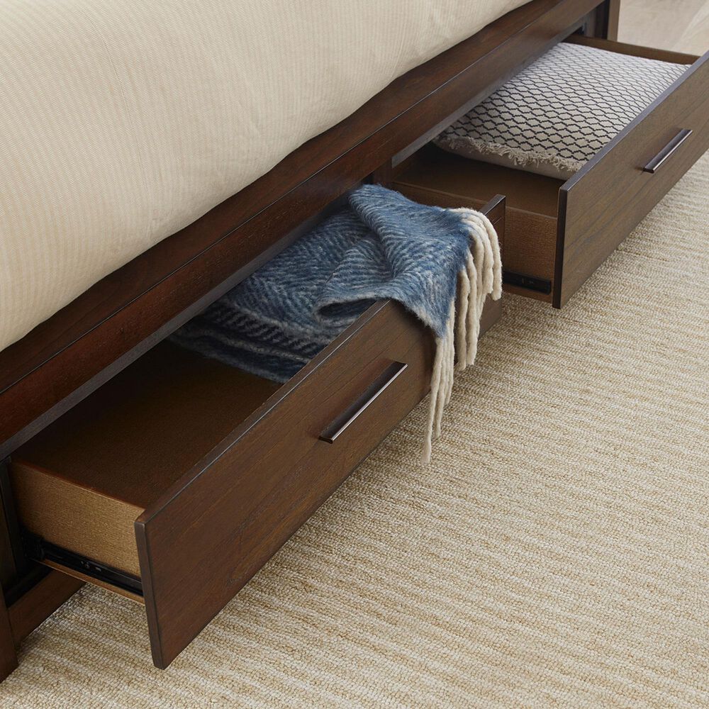 Riva Ridge Modern Loft King Storage Panel Bed in Brownstone, , large