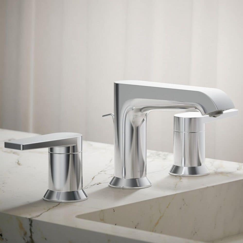Kohler Hint Widespread Bathroom Sink Faucet in Polished Chrome, , large