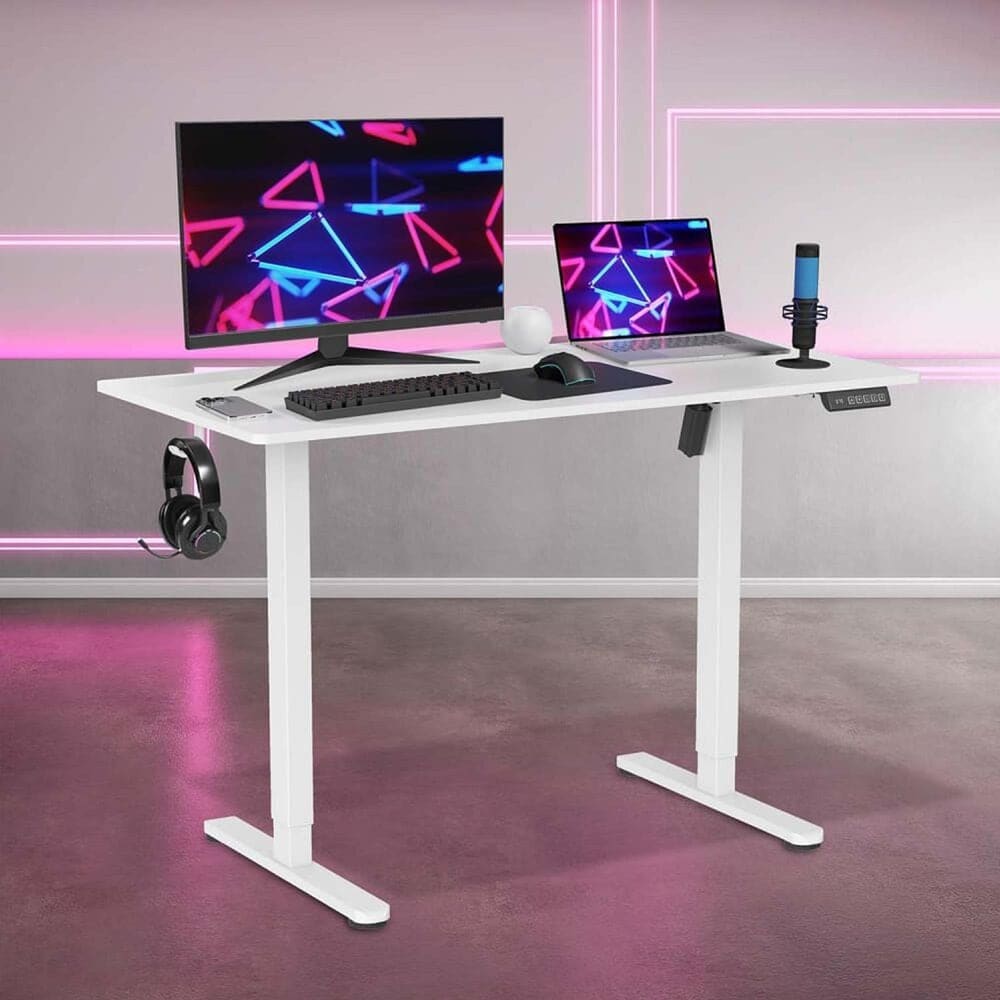 Rta Products Llc Vega Electric Standing Desk in White, , large
