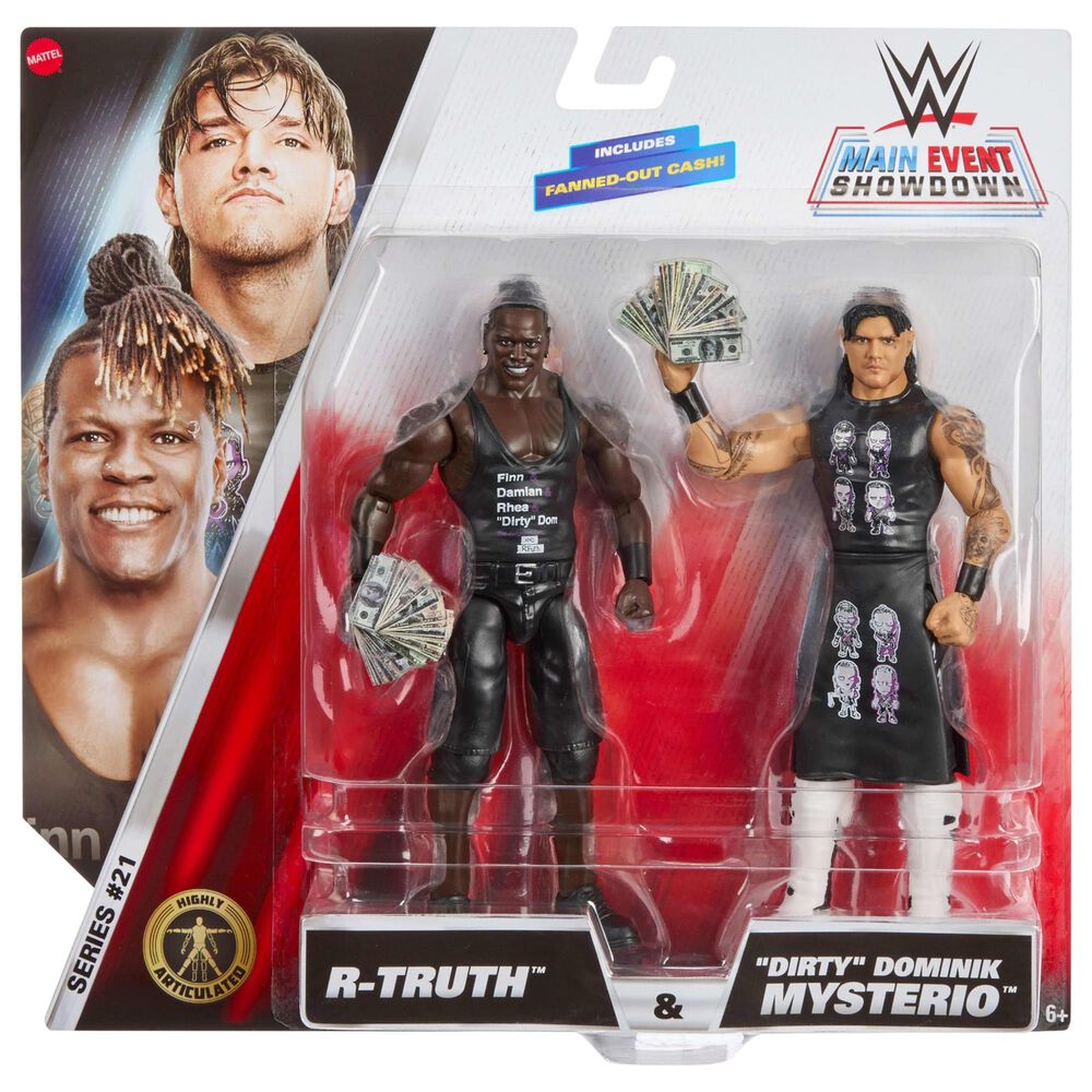 WWE Main Event Showdown Series 21 Action Figures Set - R-Truth and Dominik Mysterio in Multicolor, , large
