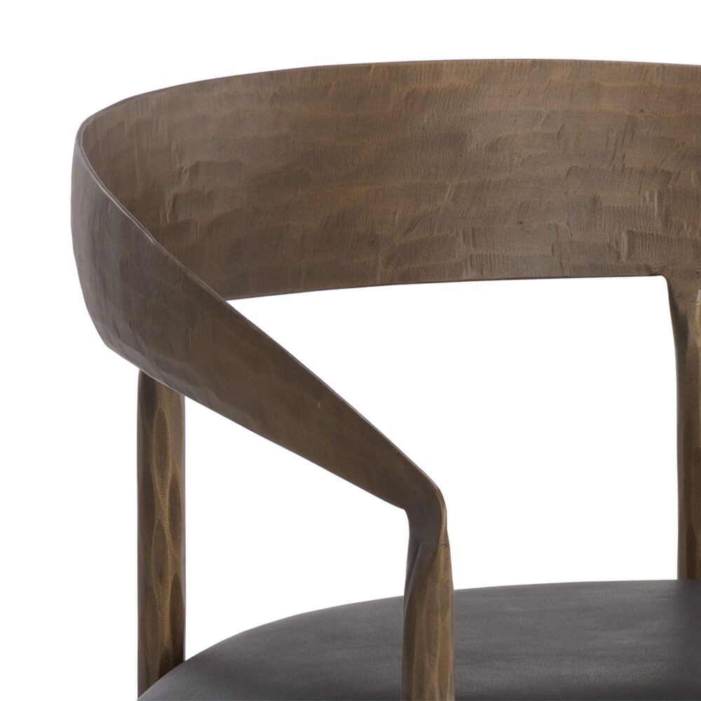 Club Collection By Sunpan Zanatta Arm Chair in Charcoal Black, , large