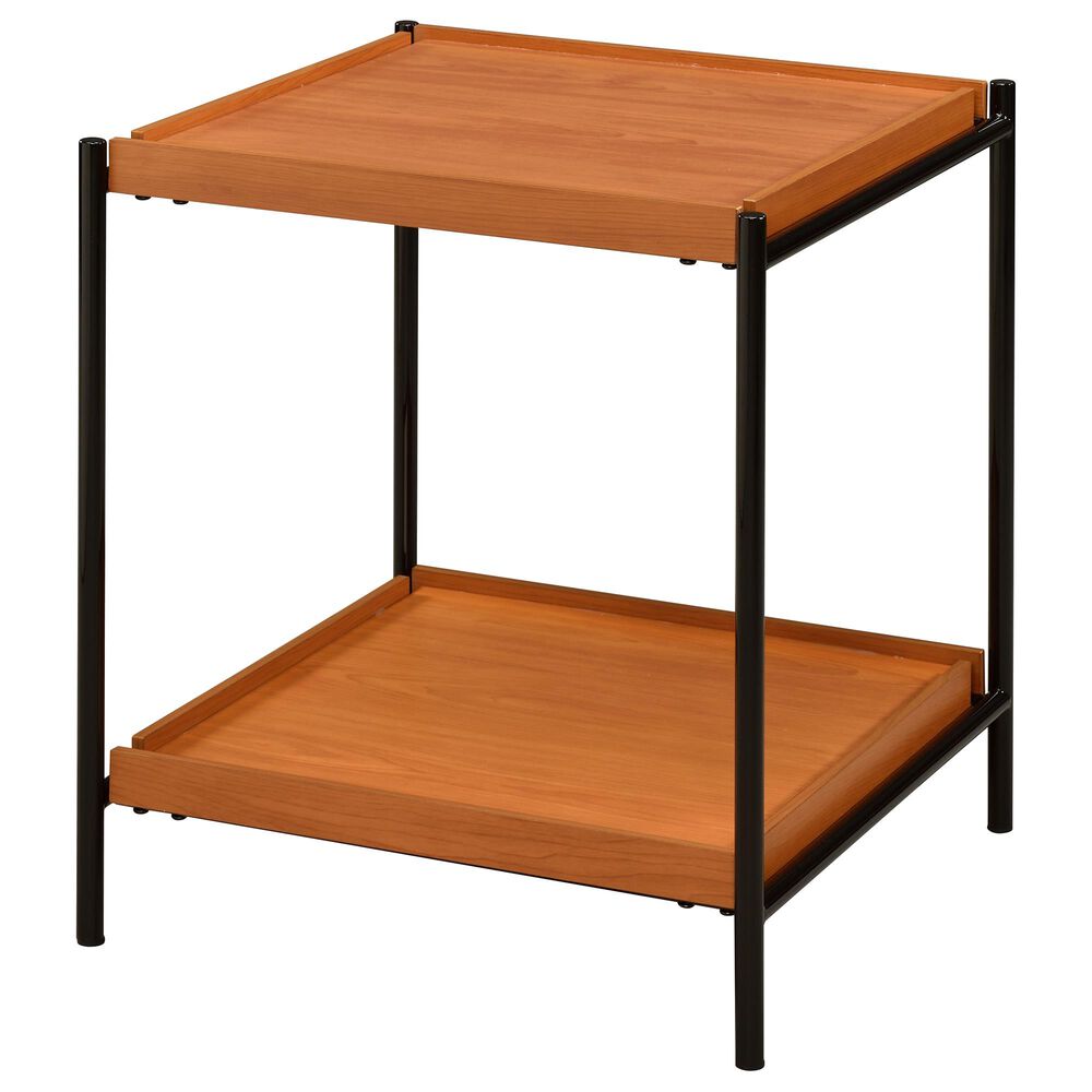 Gunnison Co. Oaken End Table in Honey Oak/Black, , large