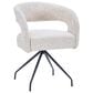 Impressions Vanity Miranda Vanity Chair with Cream Cushion in Black, , large