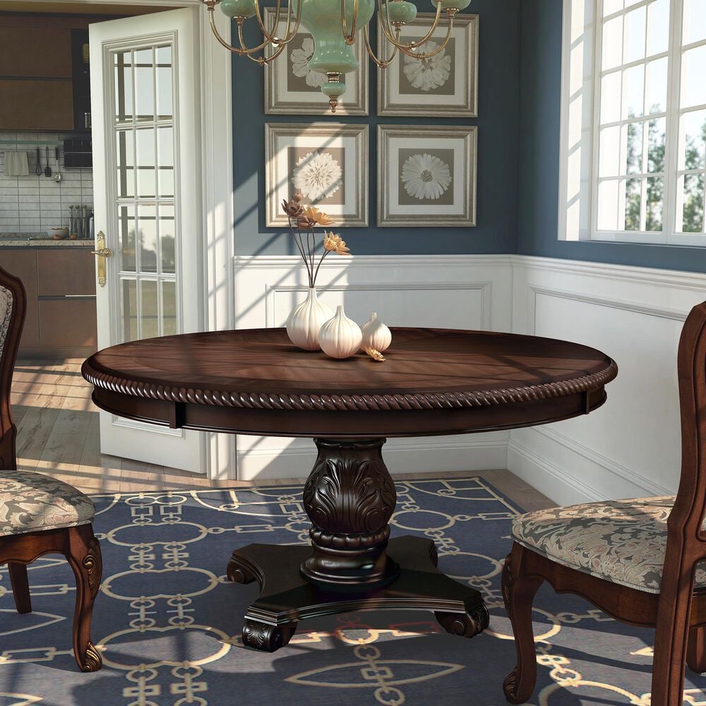 Furniture of America Watson Dining Table in Brown Cherry - Table Only, , large