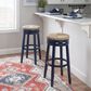 Linon Home Decor Morgan Swivel Bar Stool in Navy Blue, , large