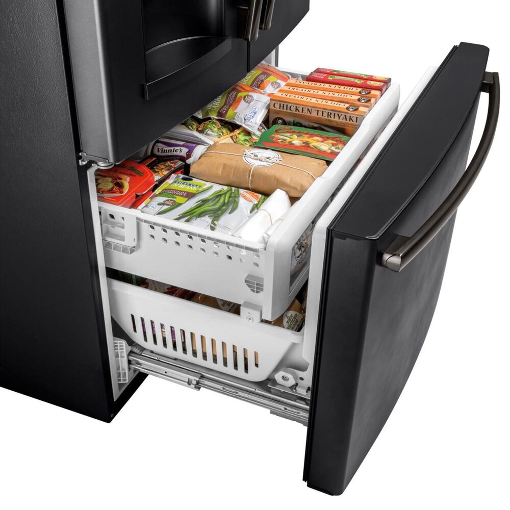 GE Appliances 27.8 Cu. Ft. Energy Star French-Door Refrigerator in Black Slate, , large