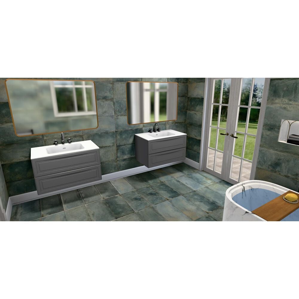 Soho Studio Angela Harris San Francisco Aquamarine 12" x 24" Semi-Polished Porcelain Tile, , large