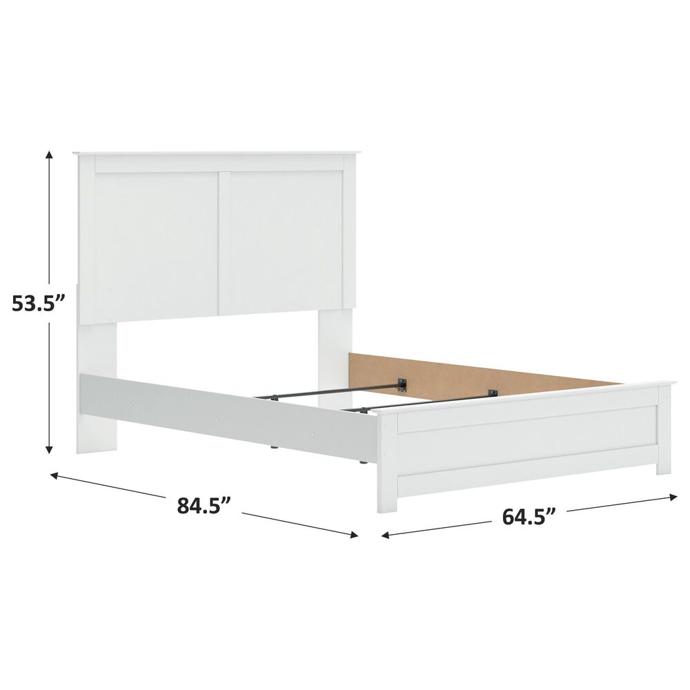 Ashley Bostwick Shoals Queen Panel Bed in White, , large