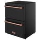 Thor Kitchen Gordon Ramsay 5.4 Cu. Ft. Undercounter Drawer Freezer with Rose Gold Handle Kit in Black, , large
