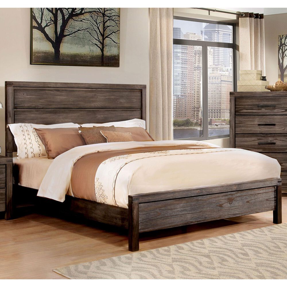 Furniture of America Andrews Queen Panel Bed in Brown, , large